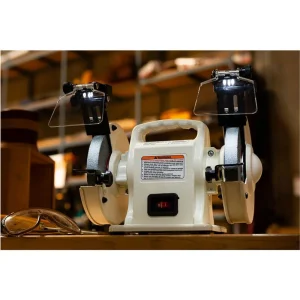 Shop Fox 6″ Portable Bench Grinder with Dual LED Work Lights (W1871) - view 3