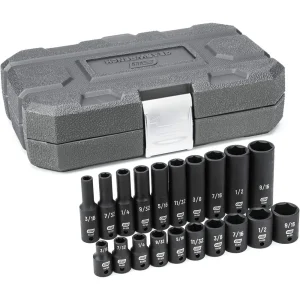 Gearwrench 84900 Impact Socket Set 20 piece 1/4″ Drive SAE