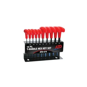 ATD Tools 10 Piece SAE T-Handle Hex Key Set – 574