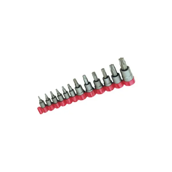 OTC 12-Piece 1/4″, 3/8″ and 1/2″ Square Dr. Bulletproof Torx® Bit Socket Set – 6100