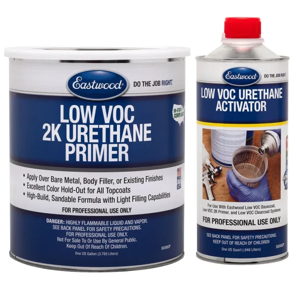 Eastwood Low VOC Gray Urethane Primer and Activator for Automotive Car Paint- Gallon