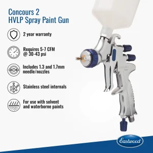 Eastwood Concours 2 – Single HVLP Spray Paint Gun Kit in Aluminum Case - view 3