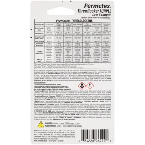 Permatex 6ml Purple Low Thread Sealant – 24024 - view 2