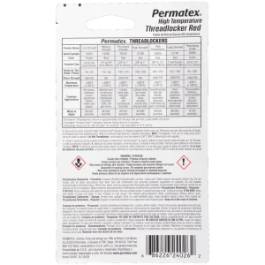 Permatex 6ml Red High Thread Sealant – 24026 - view 2