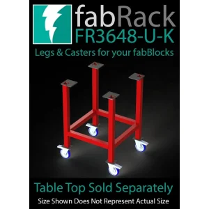 CertiFlat FR3648-U-K 36 Inch X 48 Inch fabRack Leg Kit with Casters for fabBlocks - view 3