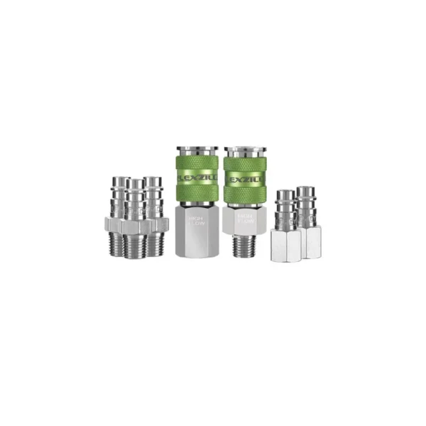 Legacy 7 Pc. 1/4″ NPT Flexzilla® Pro High Flow Interchange Coupler and Plug Kit – A53457FZ