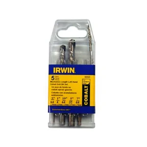 Irwin Left-Hand Mechanics Length Cobalt High Speed Steel Drill Bit Sets – 30520