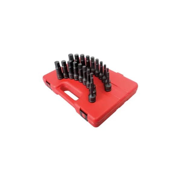 Sunex Tools 1/2″ Drive 20 Pc. SAE & Metric Master Impact Hex Driver Set – 2637