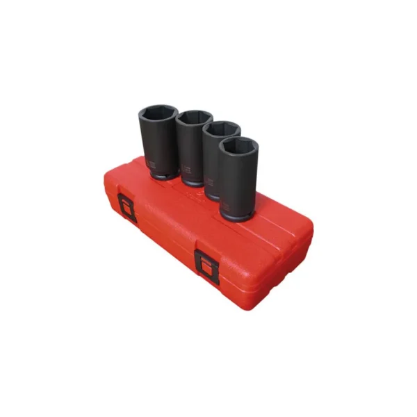 Sunex Tools 1/2″ Drive 4 Pc. Metric Deep Spindle Nut Impact Socket Set – 2838
