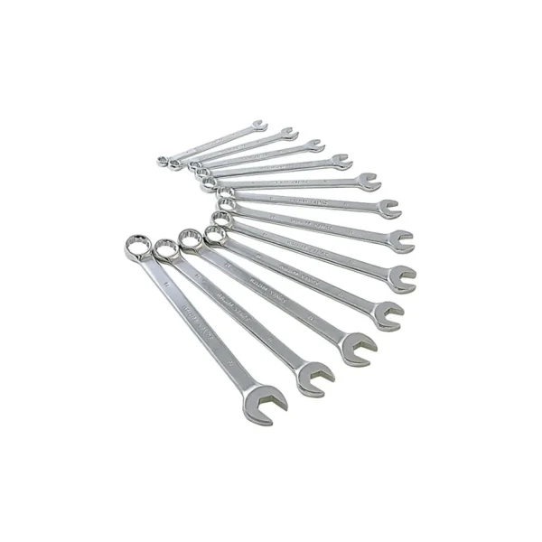 Sunex Tools 12 Pc. Fully Polished Metric V-Groove Combination Wrench Set – 9917M
