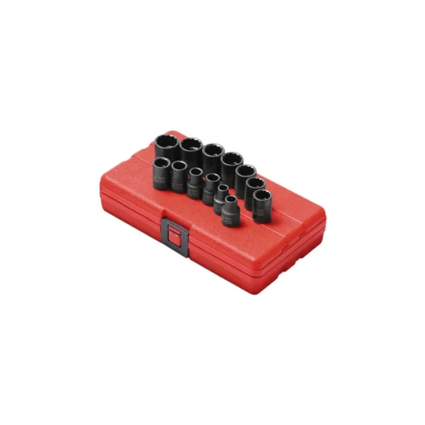 Sunex Tools 3/8″ Drive 12-Point 13 Pc. Metric Impact Socket Set – 3675