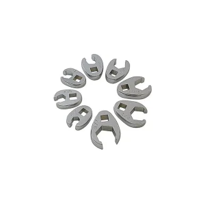 Sunex Tools 3/8″ Drive 8 Pc. Fully Polished SAE Flare Nut Crowfoot Wrench Set – 9708