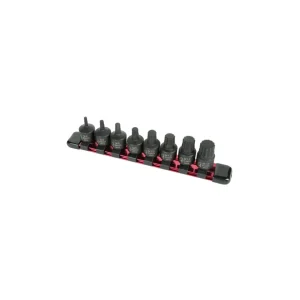 Sunex Tools 8 Pc. 3/8″ Drive Stubby Triple Square Impact Bit Socket Set – 3640