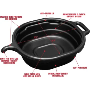 Lisle 4.5 Gallon Oval Drain Pan for Oil – LIS-17972 - view 2