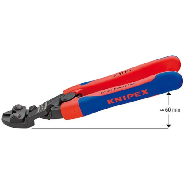 Knipex CoBolt® Compact Bolt Cutter Angled 8-Inch (7122200)