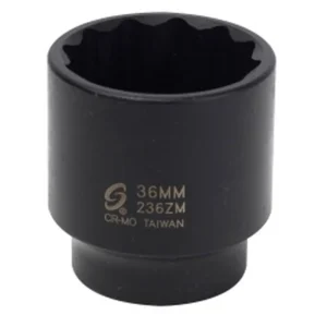 Sunex 1/2″ Drive 12 Point Impact Socket, 36mm (236ZM)