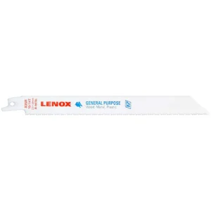 Lenox 12130835R Reciprocating Saw Blade, Bi-Metal, 8-inch, 10/14 TPI, 5/PK