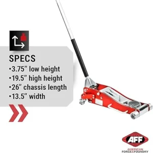 American Forge & Foundry Lightweight 3 Ton Aluminum Service Jack with Dual Hydraulics (210) - view 3