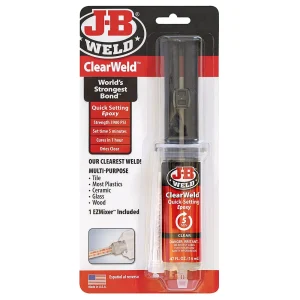 JB Weld 50114 ClearWeld Quick Setting Epoxy, Clear 0.47 oz.