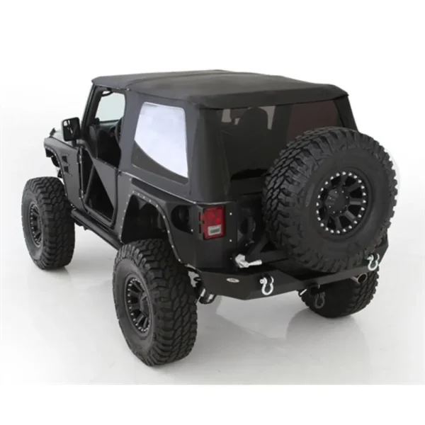 Smittybilt Bowless Combo Top w/Tinted Windows for 07-18 Wrangler JK 2DR – Black Diamond (SMB9073235)