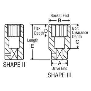 Grey Pneumatic 1/2″ Drive 1-1/16″ 8-Point Deep Impact Socket (2534SD) - view 2