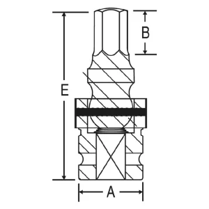 Grey Pneumatic 1/2″ Drive 19 Mm Hex Impact U-Joint Bit Socket (2919UM) - view 2
