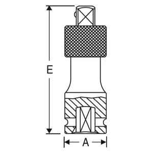 Grey Pneumatic 1/2″ Drive 12″ Length Friction Ball Locking Impact Extension (2252QL) - view 2