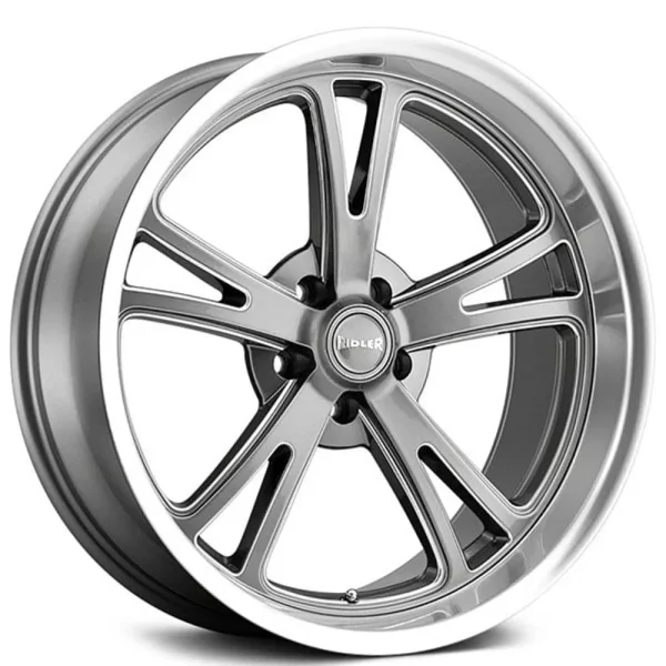 Ridler 606 Gloss Grey Machined Wheels