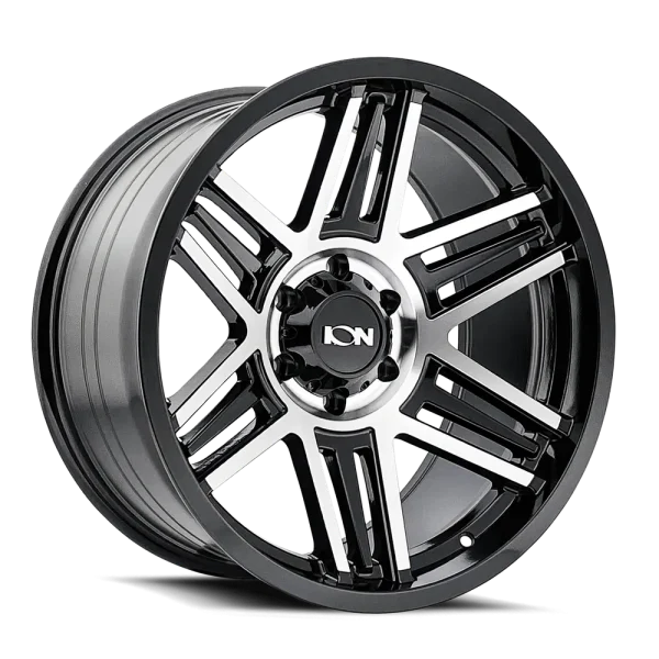 Ion Alloy 147 Gloss Black Machined Wheels