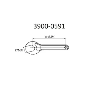 HHIP 17MM ER-11 COLLET CHUCK WRENCH FOR HEX NUT (3900-0591) - view 2
