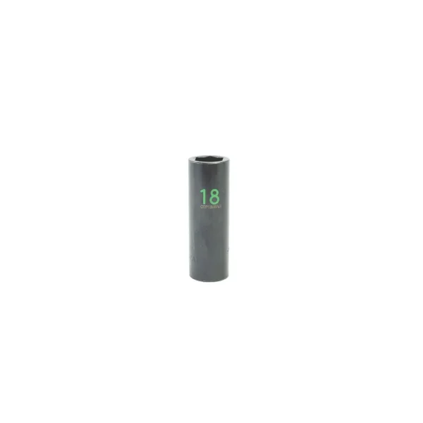 1/2″ DRIVE 18MM METRIC 6 POINT DEEP IMPACT SOCKET – GREEN