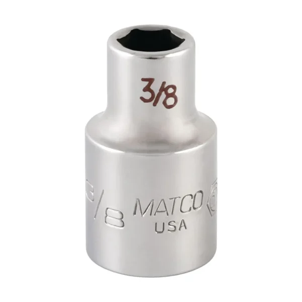 1/2″ DRIVE 3/8″ SAE 6 POINT CHROME SOCKET