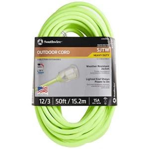 Southwire 50 Ft. 12/3 SJTW Outdoor Extension Cord (Cool Green) (2578SW000X) - view 2