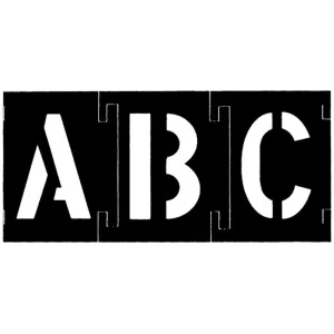 CH Hanson 138pc 3″ Black PVC Letter/Number Stencil Set (10195)