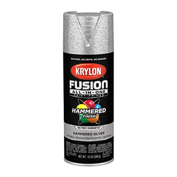 Krylon Fusion K02788007 All-In-1 Spray Paint for Indoor/Outdoor Hammered Silver