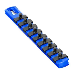Ernst 8407 8 Socket Organizer and 9 Socket Clips – Blue – 1/4