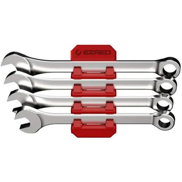 EZ Red FWR4-R Flexible Magnetic Wrench Rack, Holds 4 Wrenches