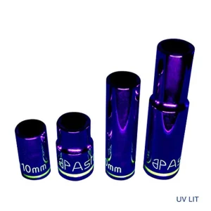 Astro Pneumatic UV Glowing 10mm Sockets 1/4″ & 3/8″ Drive Set – 4 Pieces (410) - view 2