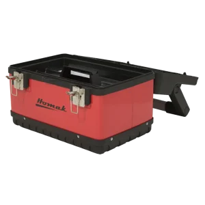 Homak 20″ Red Metal Toolbox with Black Plastic Hand Carry (RD00120004) - view 2