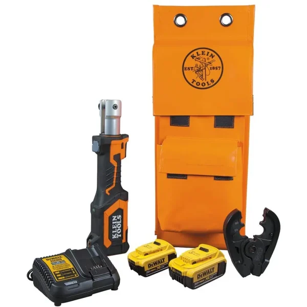 Klein Tools BAT207T14H Battery-Operated Crimper, BG Die/D3 Groove, 4 Ah