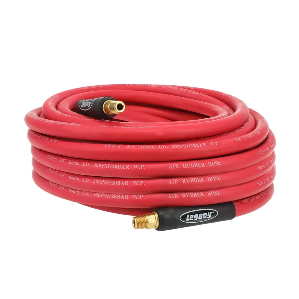 Legacy HRE3850RD2 3/8″ X 50′ Rubber Air Hose 1/4″
