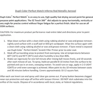 Dupli-Color Chrysler Inferno Red Metallic Automotive Paint (BCC0412) - view 3