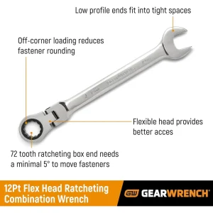 Gearwrench 9702D 13 piece Flex-Head Double Box Ratcheting Socketing Wrench - view 4