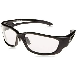 Edge Eyewear Kazbek XL Safety Glasses Black XL Frame Clear Lens (SK-XL111)