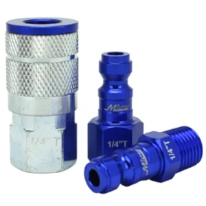 Milton S303TKIT ColorFit Coupler & Plug Kit (T-Style, Blue) – 1/4″ NPT, 3-Piece - view 2