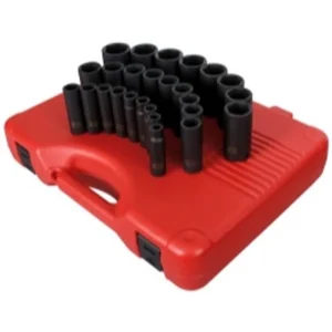 Sunex 26 Piece 1/2″ Drive Deep Metric Impact Socket Set (2646) - view 2