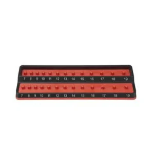 Mechanics Time Saver PSH38M-RED 3/8″ Peg Socket Holder, Metric, Red