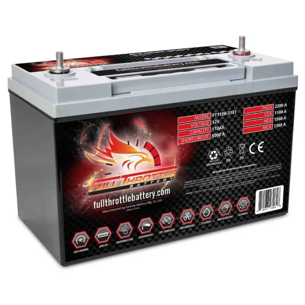 Full Throttle High-Performance AGM Battery 110Ah 1100CCA (FT1100-31ST)