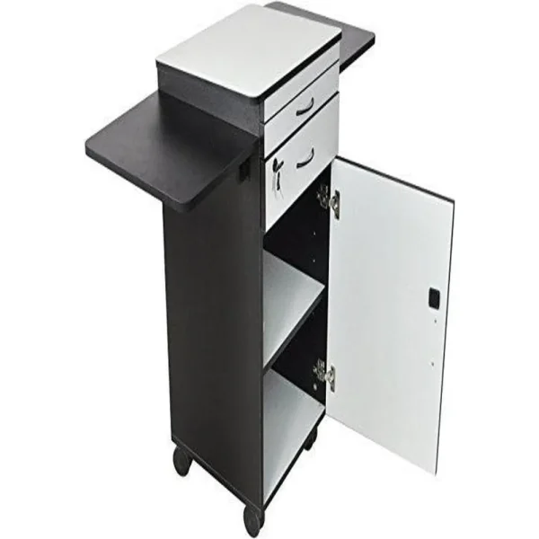 Luxor Workspaces Wood Multimedia Workstation Cart, 38″ High (WPSDD3)