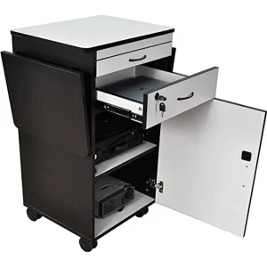 Luxor Workspaces Wood Multimedia Workstation Cart, 38″ High (WPSDD3) - view 4